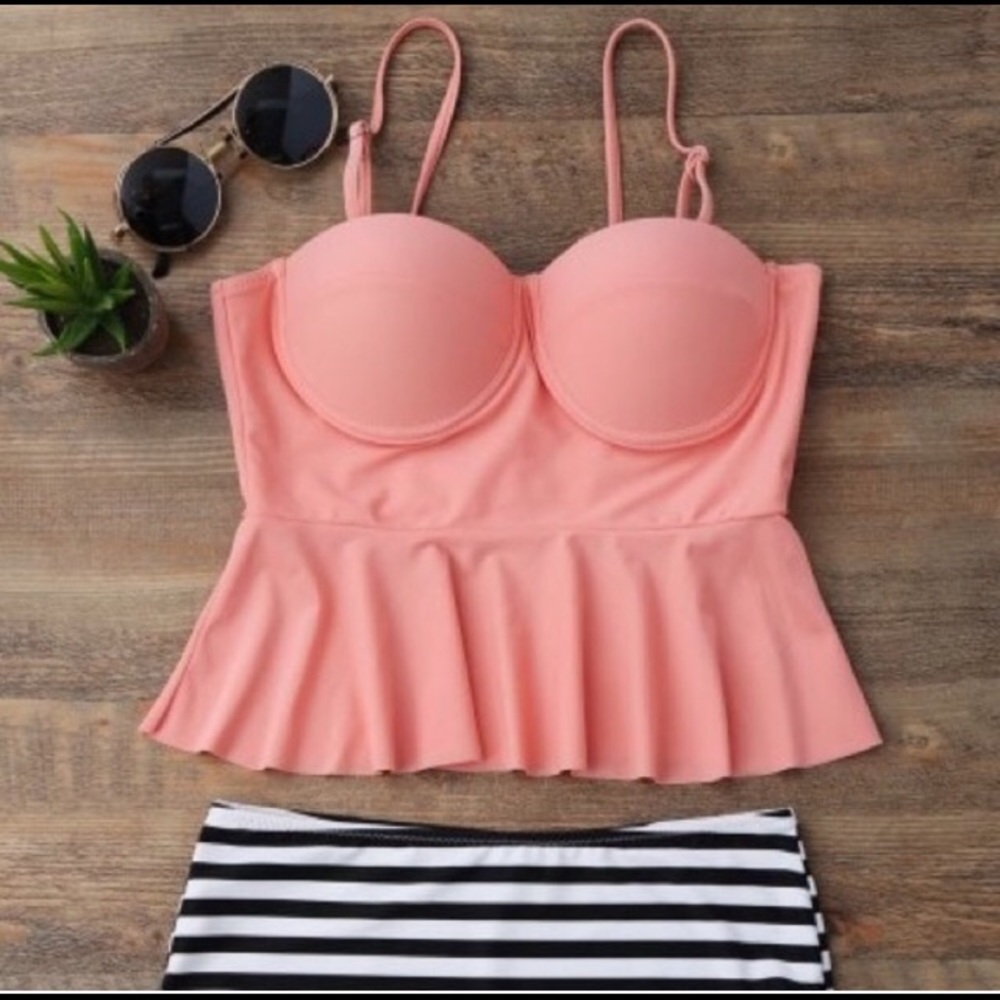 Cupshe peplum swim top